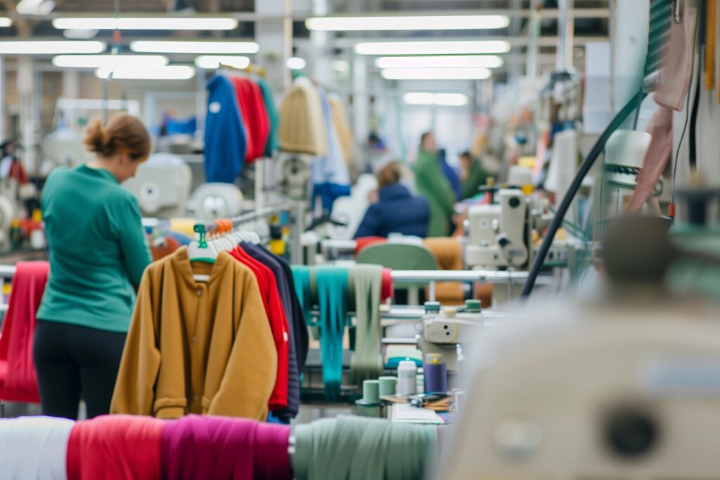 Produção textil: confecção em funcionamento