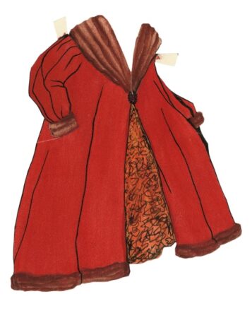 bozzetti di moda bambole di carta cappotto