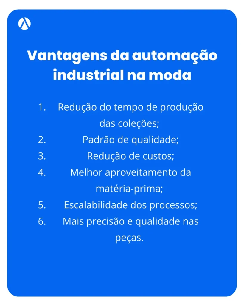 Lista com as vantagens da automação industrial na moda.