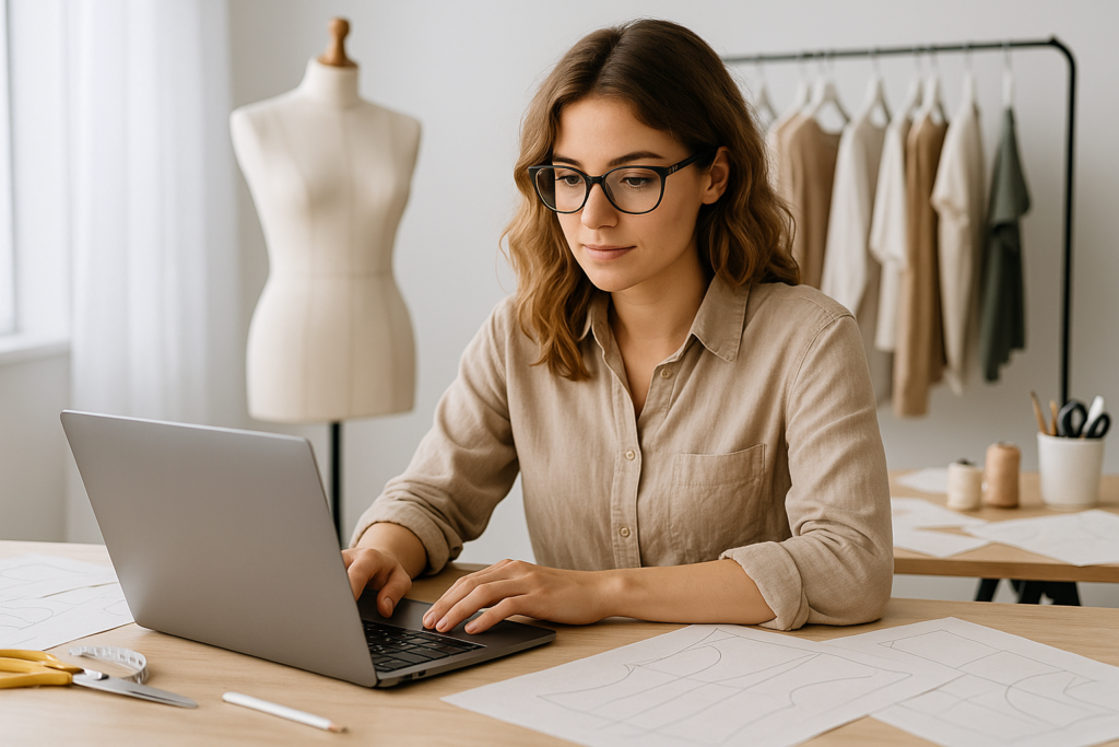 Diseñadora con tecnología para garantizar la vestibilidad 