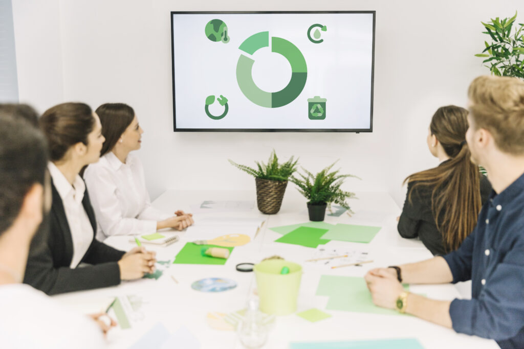 Group looking at natural resources during an ESG meeting