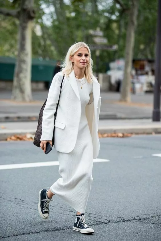 White look from a Fall/Winter fashion collection