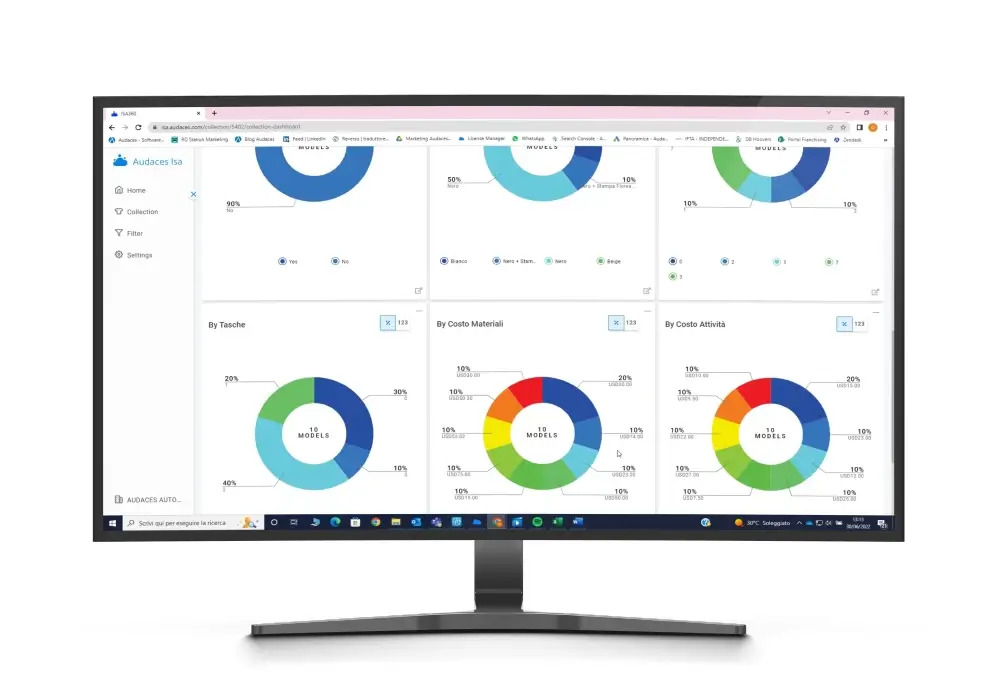 Audaces360: Audaces Isa software interface.