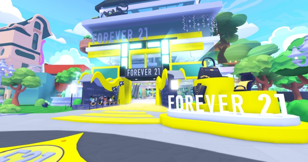 Fashion metaverse: Forever 21 fashion store space in the metaverse. 