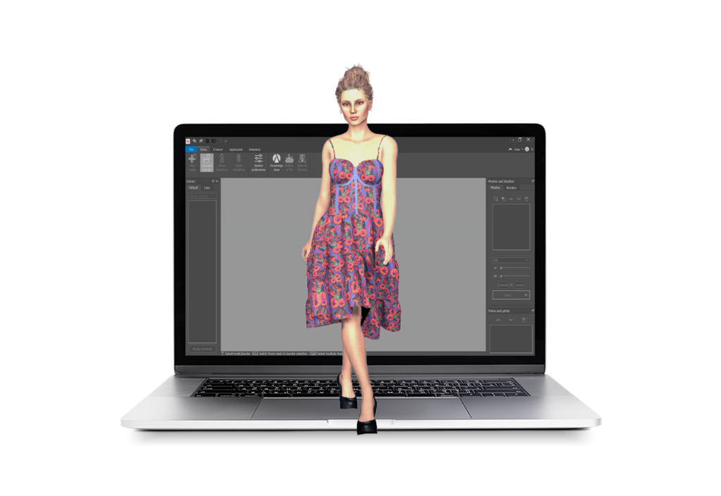 Como desenhar um vestido: Tela do Audaces Fashion Studio