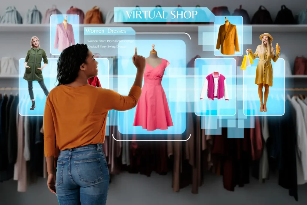 A virtual shop representing the future of fashion jobs with Artificial Intelligence.