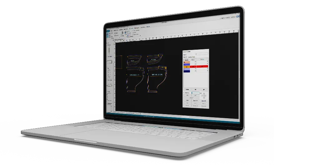 peça de modelagem para costura sendo feita em software Audaces Moldes