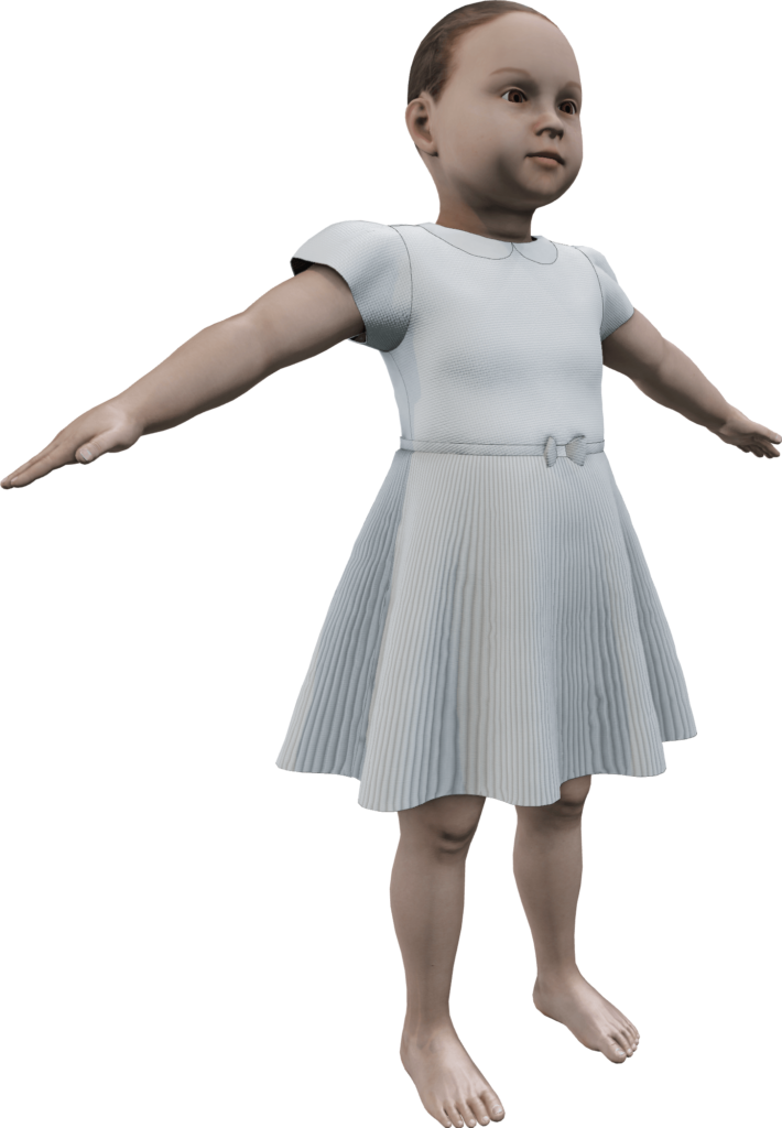 Explore an avatar library for realistic 3D child body models.