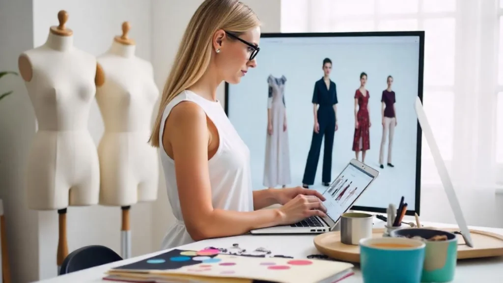 Diseñadora porbando las ventajas del proceso creativo para moda con Inteligencia artificial