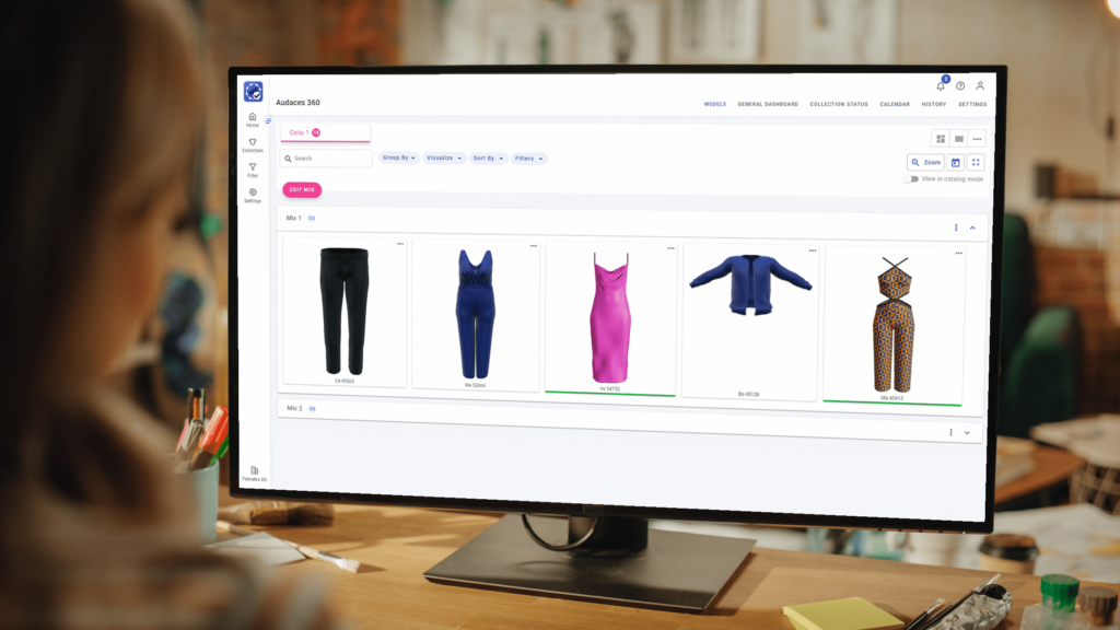 Digital product passport: fashion PLM Audaces Isa interface.