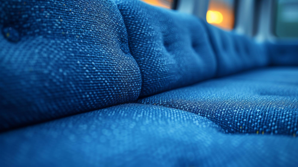 Denim furniture: a modular sofa made with the fabric.