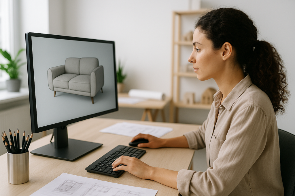 Tendencias en muebles: diseño de un sofa en un software 3D
