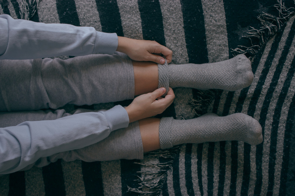 Continuous production: socks are one of the main items produced using this approach.