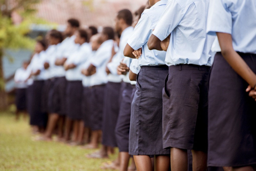 Continuous production: uniforms are one of the main items produced using this approach.