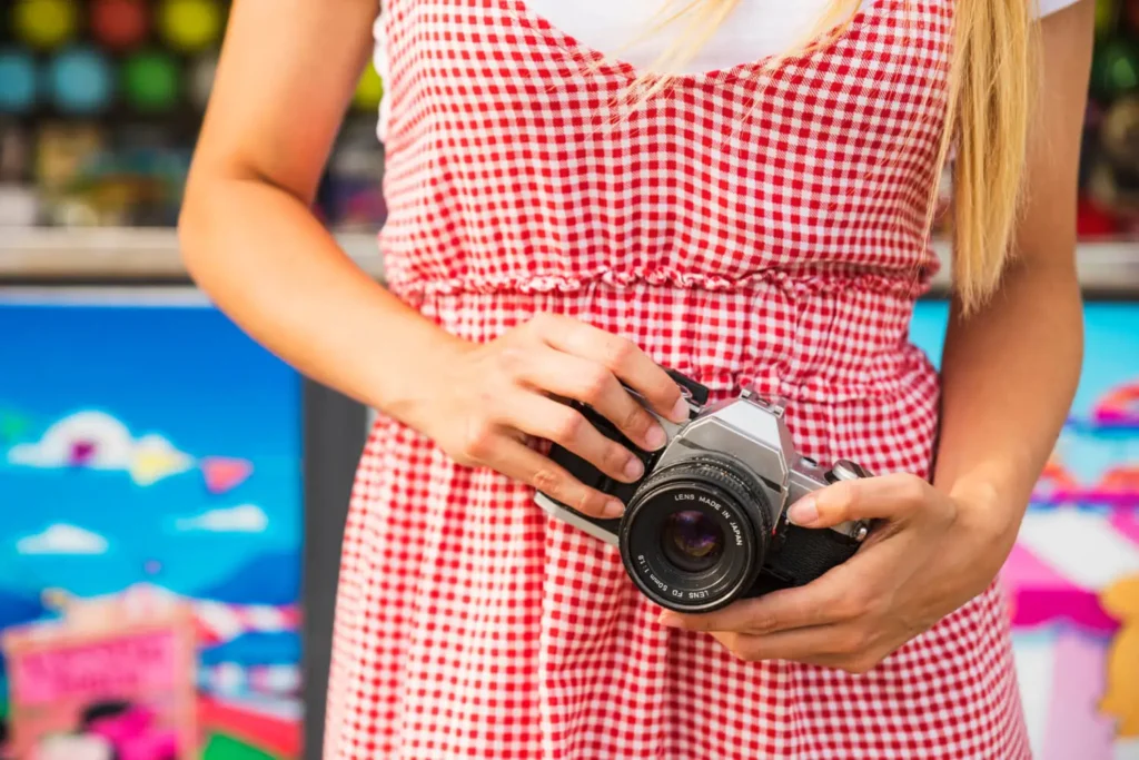 Estampado vichy: vestido con estampado vichy rojo y blanco