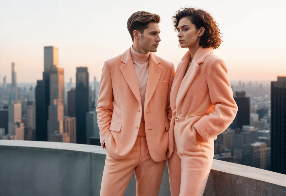 Limited edition: two models wearing clothes from an exclusive collection.