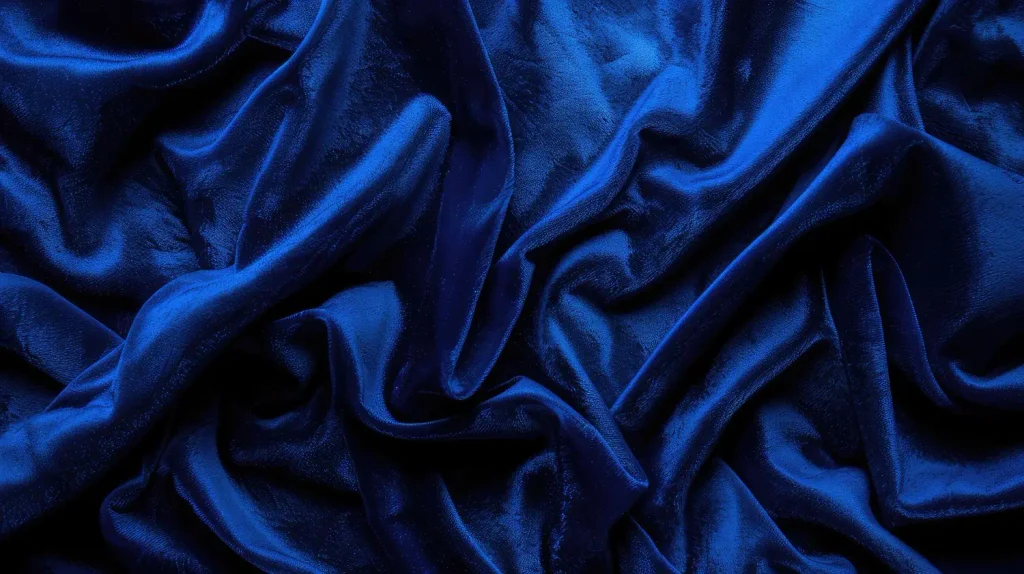 Tecido em luminous blue, uma das cores que &eacute; tend&ecirc;ncia para a primavera/ver&atilde;o 2027.