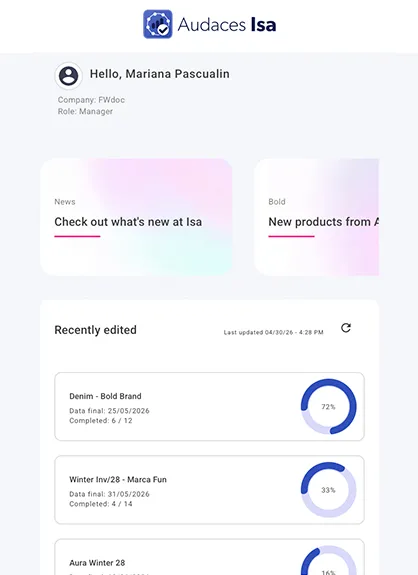 Monitore o status de cada produto na hora