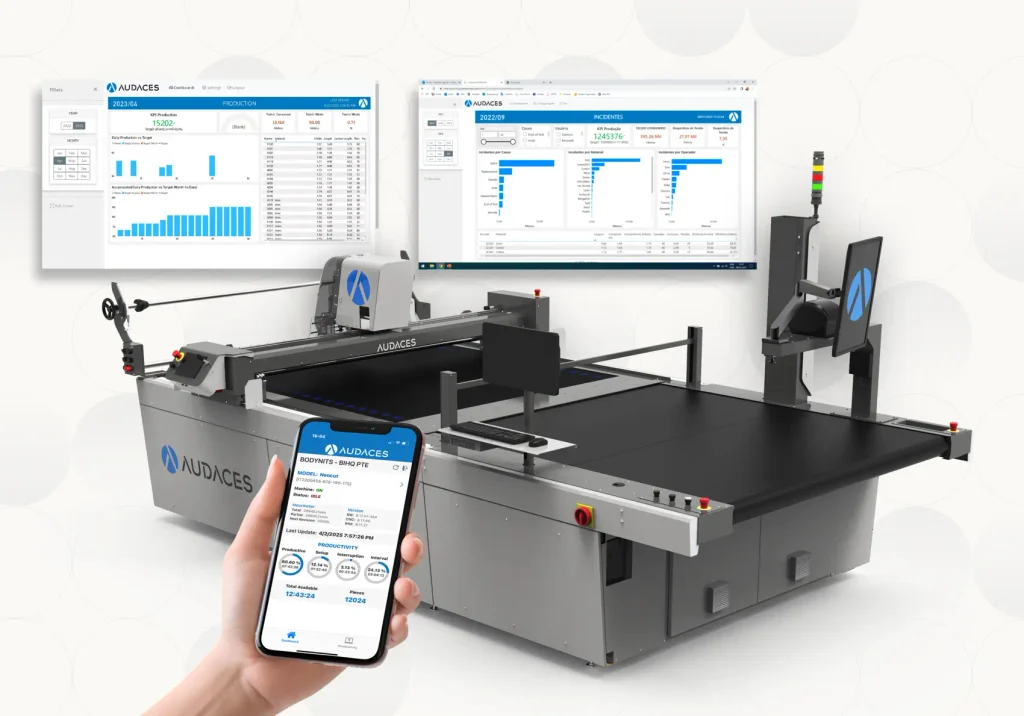 Audaces ICF, otimizador de corte da Neocut Bravo e das enfestadeiras Audaces, com o app mobile Neocut System.