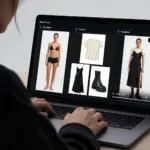 Estilista aprendendo a desenhar modelo de roupa com IA no LooksMaker